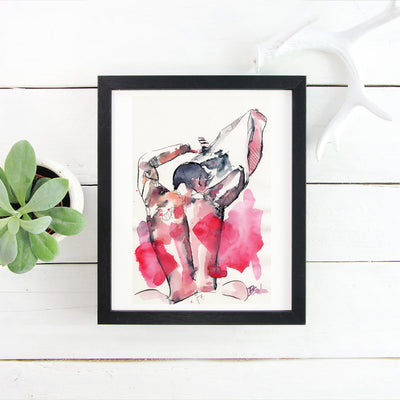 With One Motion – 6x9" Original Watercolor Artist Brenden Sanborn