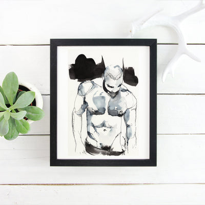 Lean into the Silence – 6x9" Original Ink Artist Brenden Sanborn
