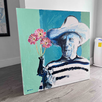 A Dangerous Kind of Joy – 40x40" Original Oil and Acrylic Artist Brenden Sanborn