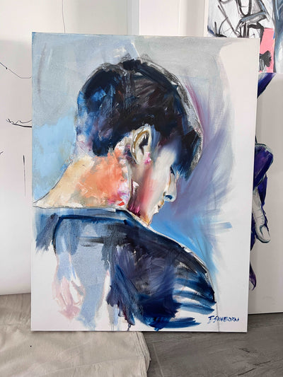 The Weight I Carry – 30x40" Original Oil and Acrylic Artist Brenden Sanborn