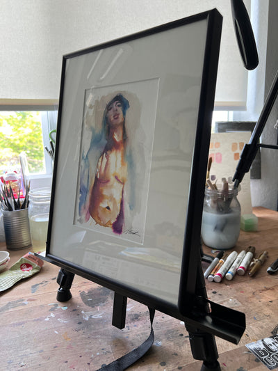 Heat Rises – 6x9" Framed Original Watercolor Artist Brenden Sanborn
