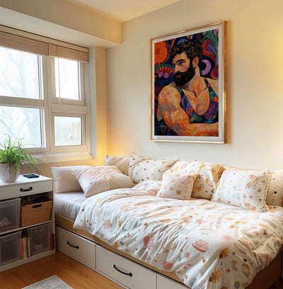 Bearded Gaze in Bloom – Art Print Artist Brenden Sanborn