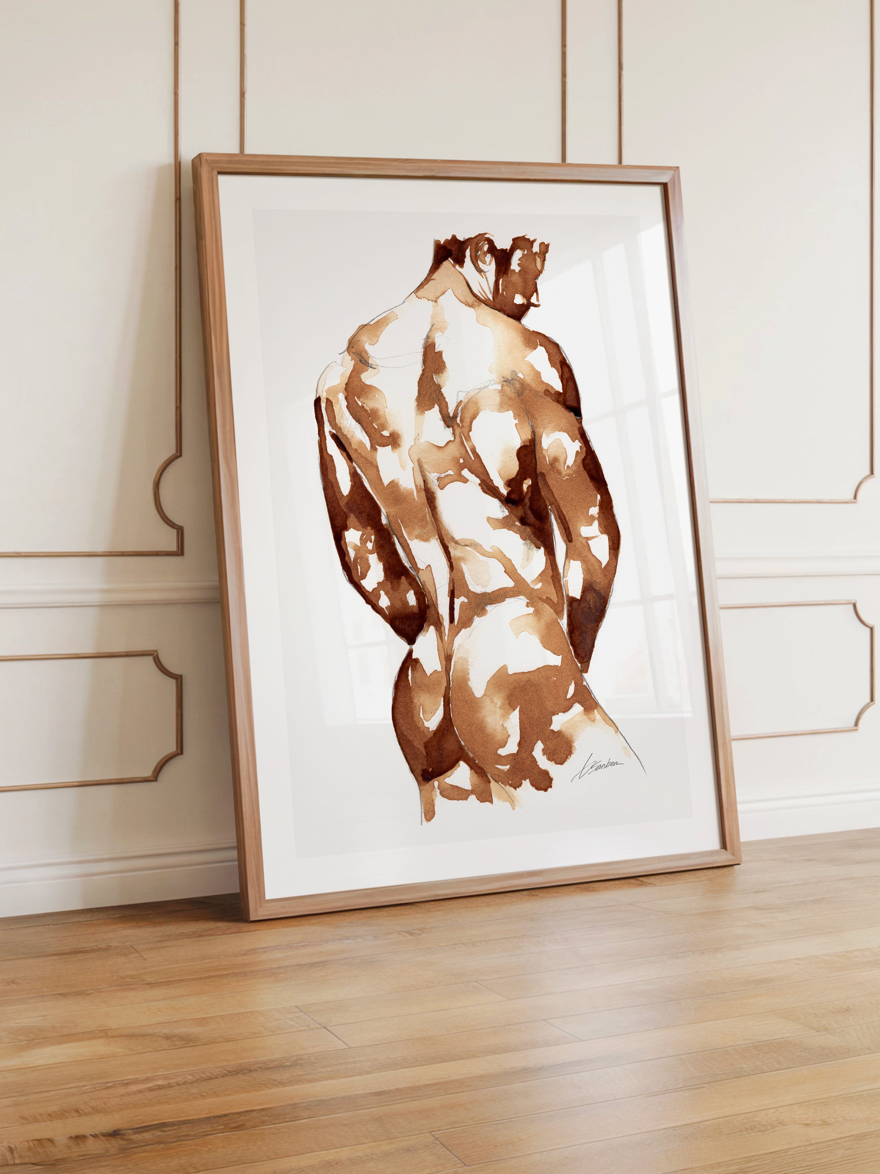 male figure art print Contour by Brenden Sanborn