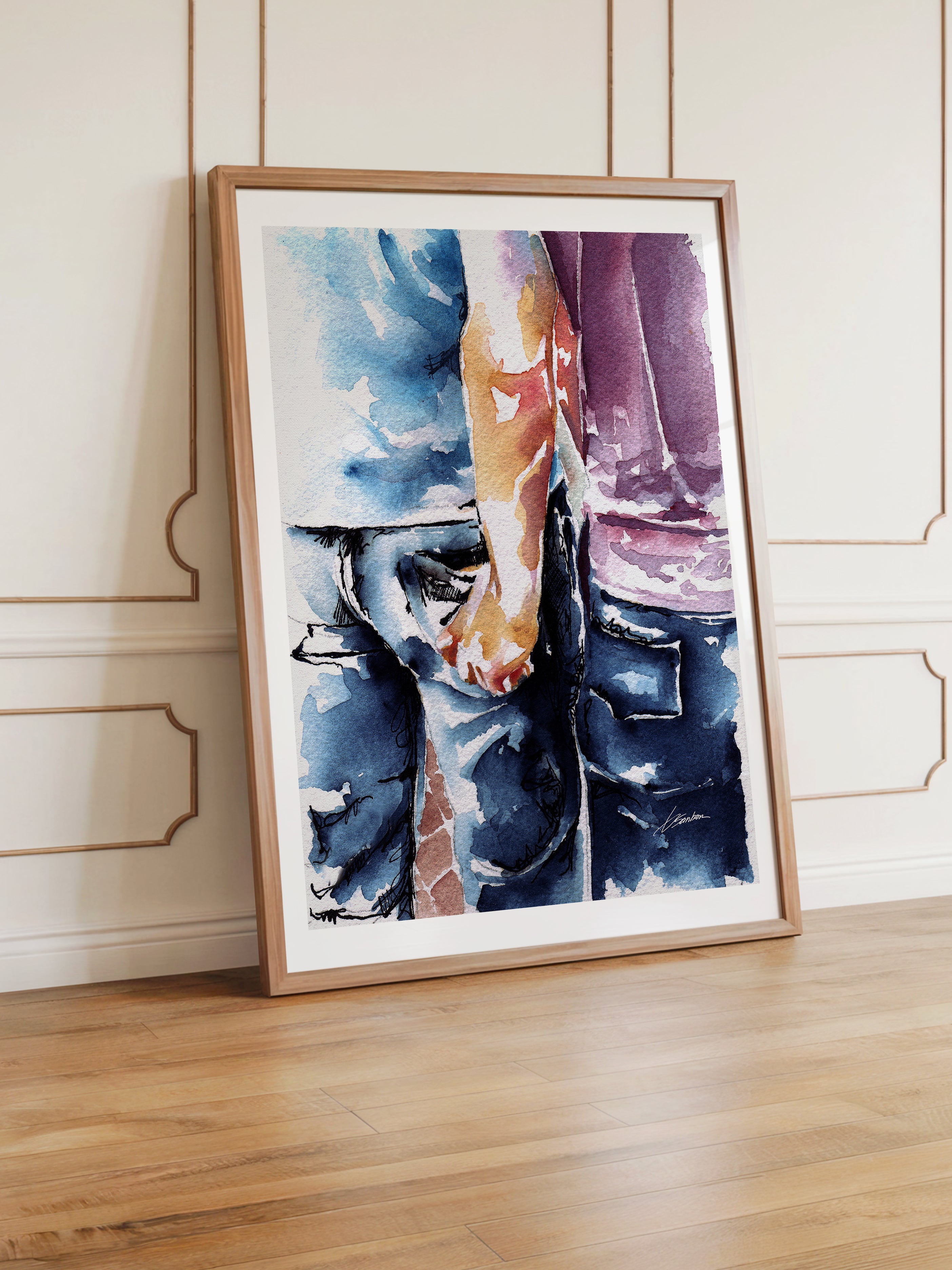 male figure art print Love at the Festival by Brenden Sanborn