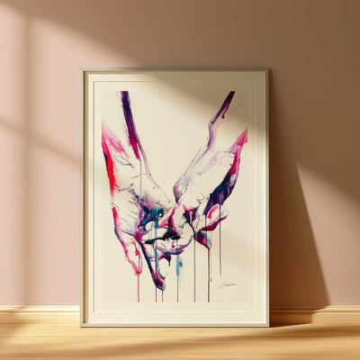Simple Gesture of Love - Holding Hands - Love is Love - Art Print Artist Brenden Sanborn