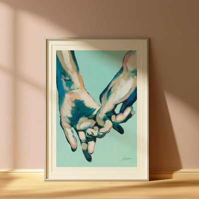 Forever Love - Men Holding Hands - Art Print Artist Brenden Sanborn