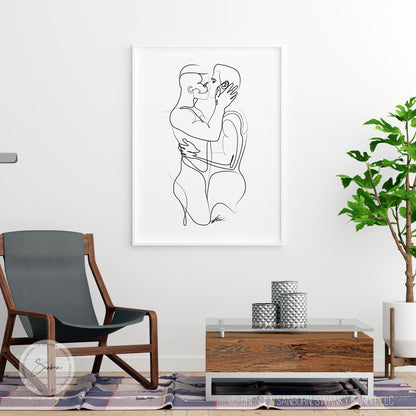 Whispered Promises - Embracing Male Lovers - Giclee Art Print