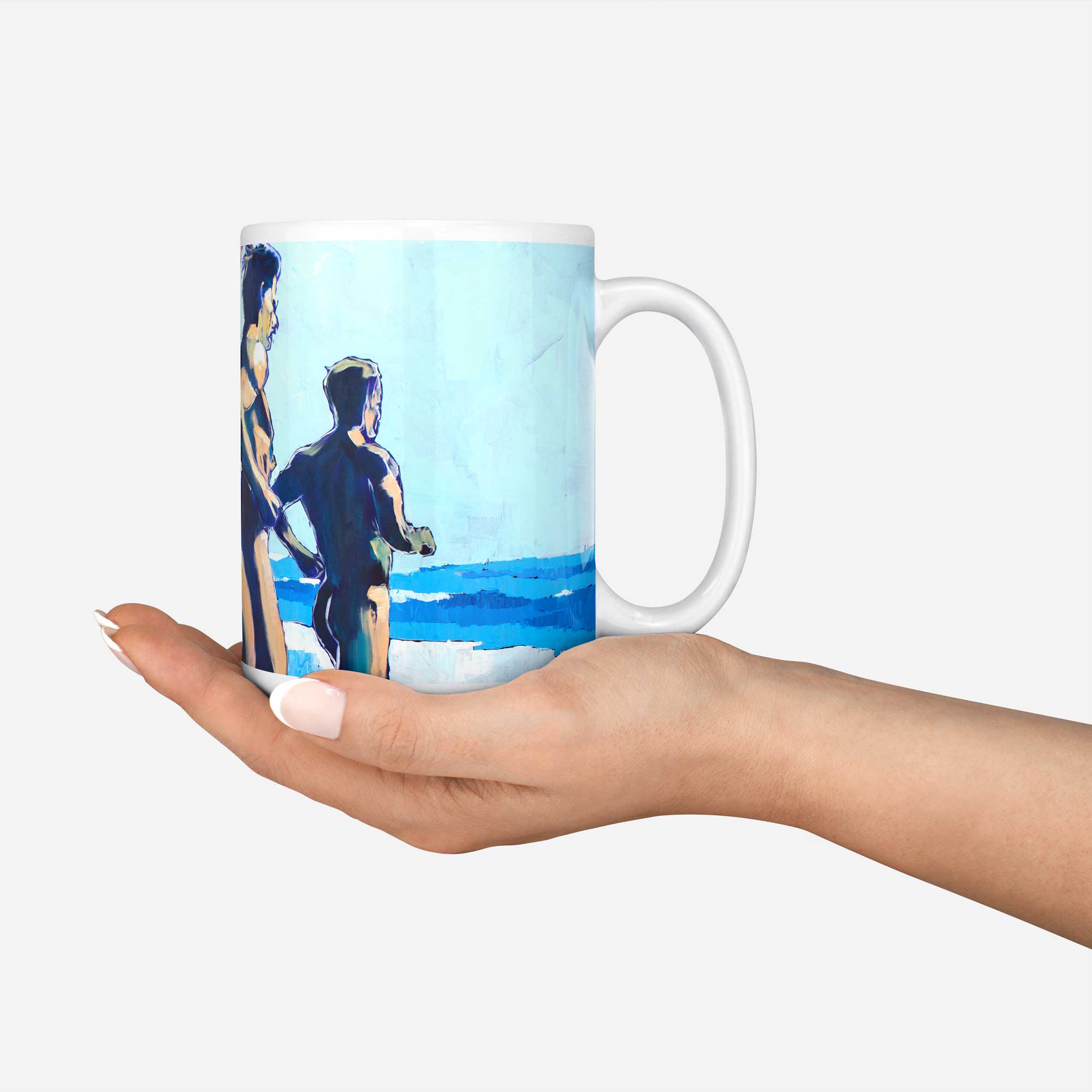 Running Nude Men on the Beach – 11oz & 15oz Mugs