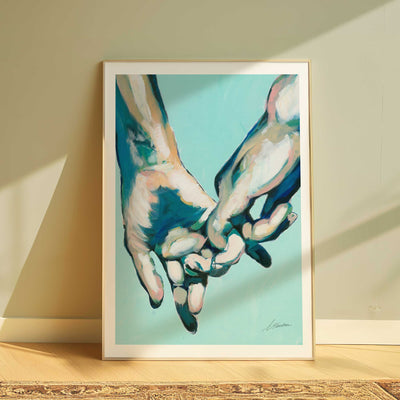 Forever Love - Men Holding Hands - Art Print Artist Brenden Sanborn