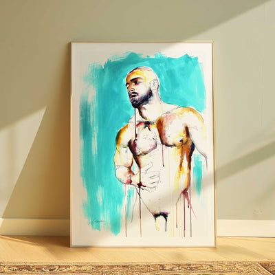 Bare Strength Muscles Carved in Light and Shadow - Art Print Artist Brenden Sanborn