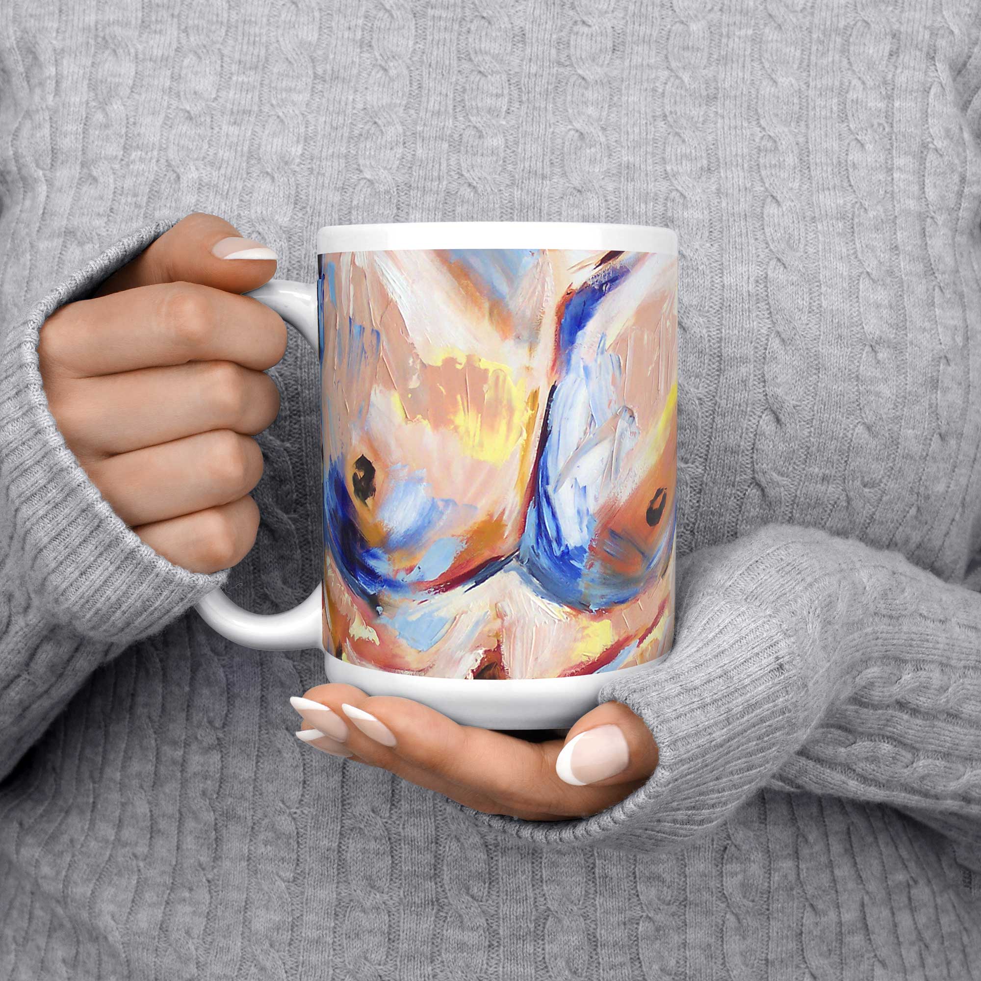 Abstract Nude Torso in Bold Strokes – 11oz & 15oz Mugs