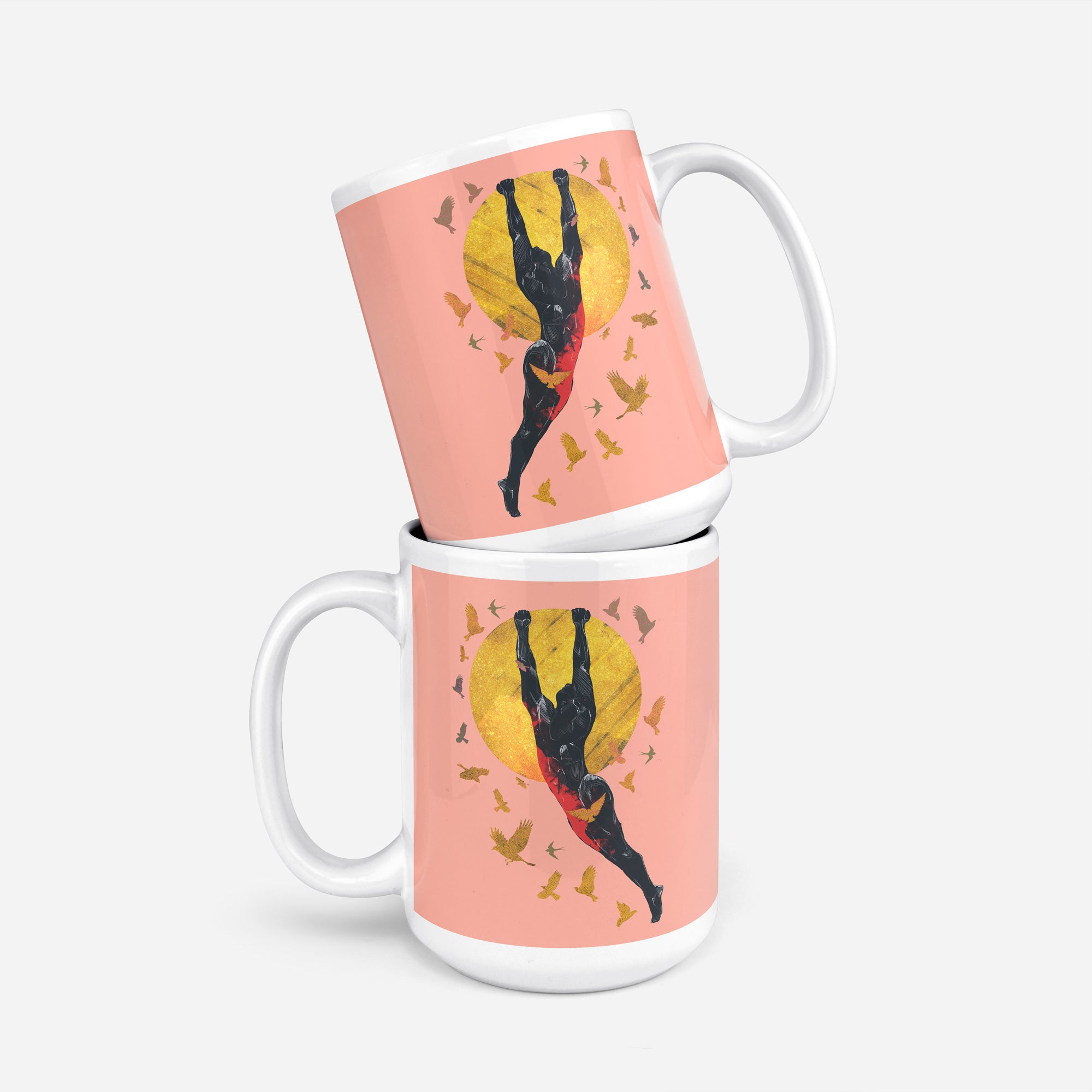 Soaring Strength: Man and Sun – 11oz & 15oz Mugs