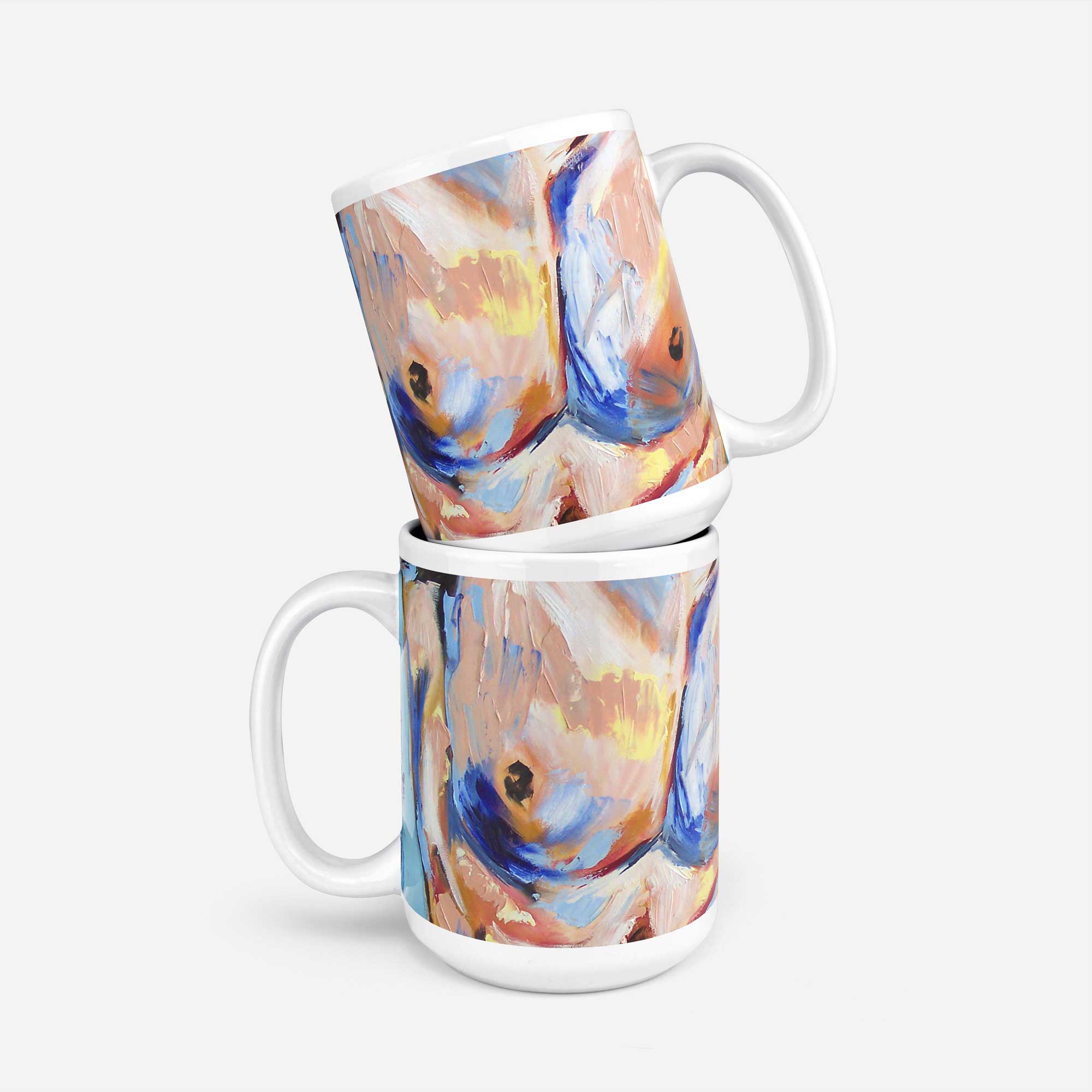 Abstract Nude Torso in Bold Strokes – 11oz & 15oz Mugs