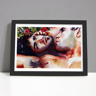 A Kiss That Lingers Beneath the Poppies – Art Print Artist Brenden Sanborn