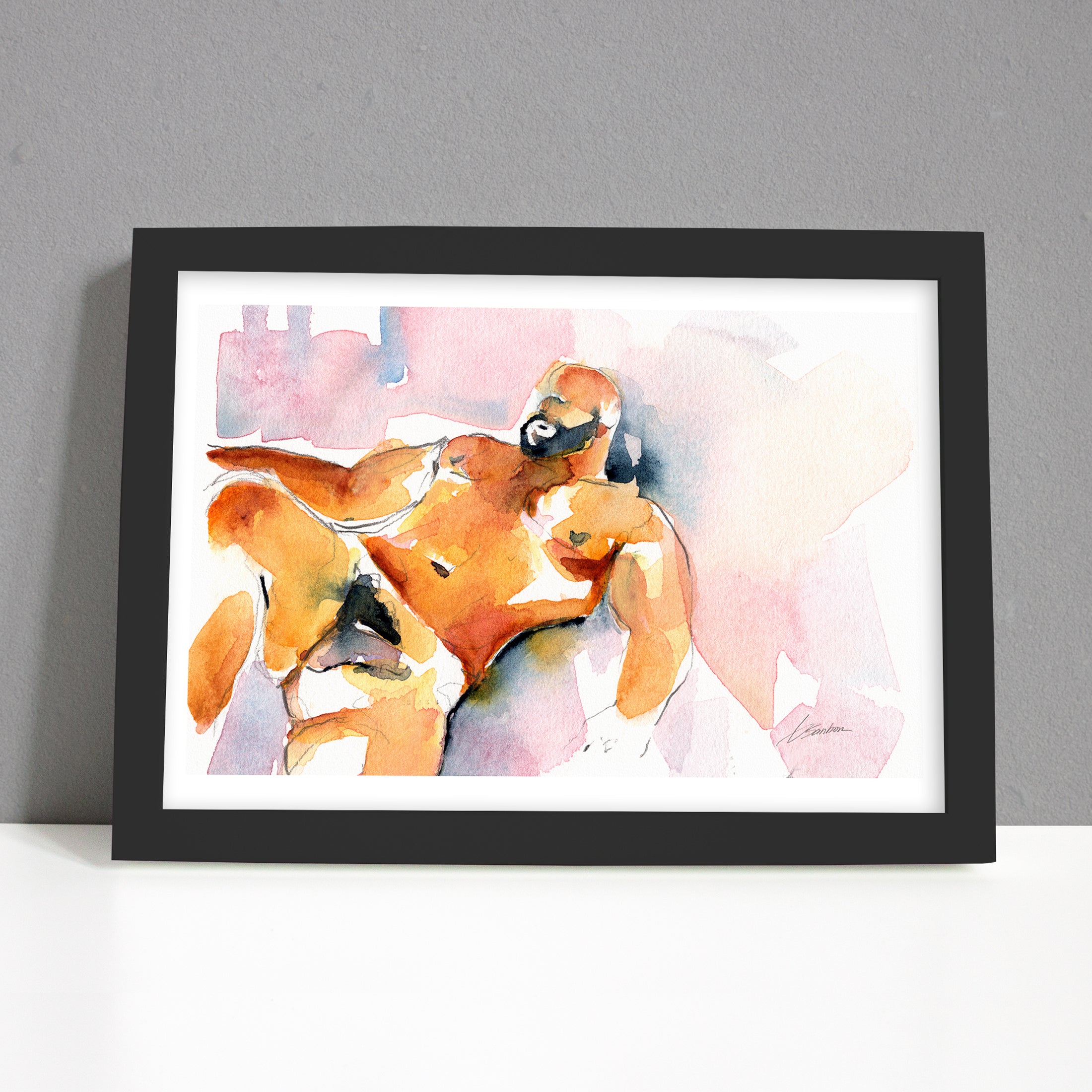 Bear Figure in Restful Repose - Art Print