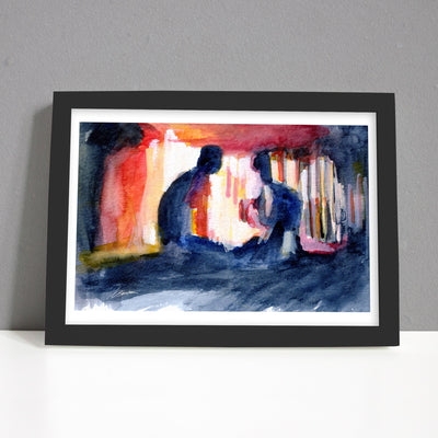 Shadows in the Glow of Midnight Conversations - Art Print Artist Brenden Sanborn