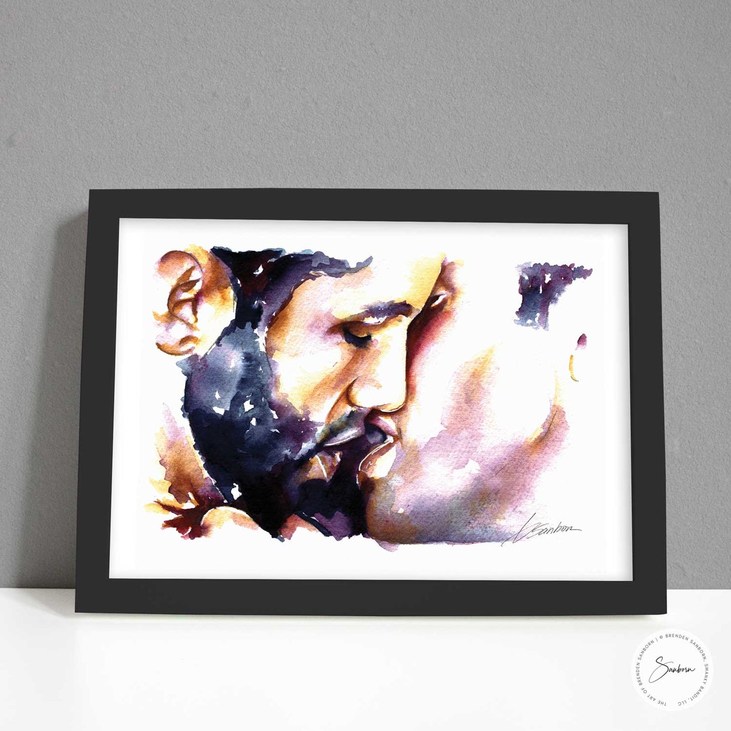 He Said it All With His Kiss - Love Between Two Men - Giclee Art Print