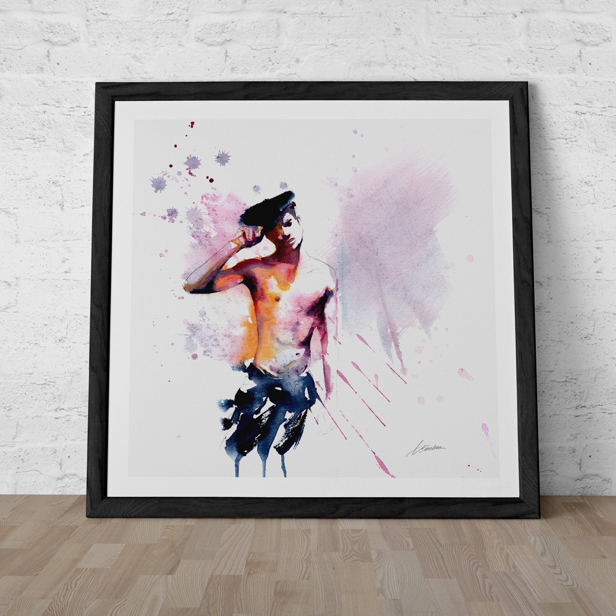 Flirt in a Beret – Art Print