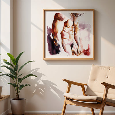 Male Nude Figure in Gentle Light – Art Print Artist Brenden Sanborn