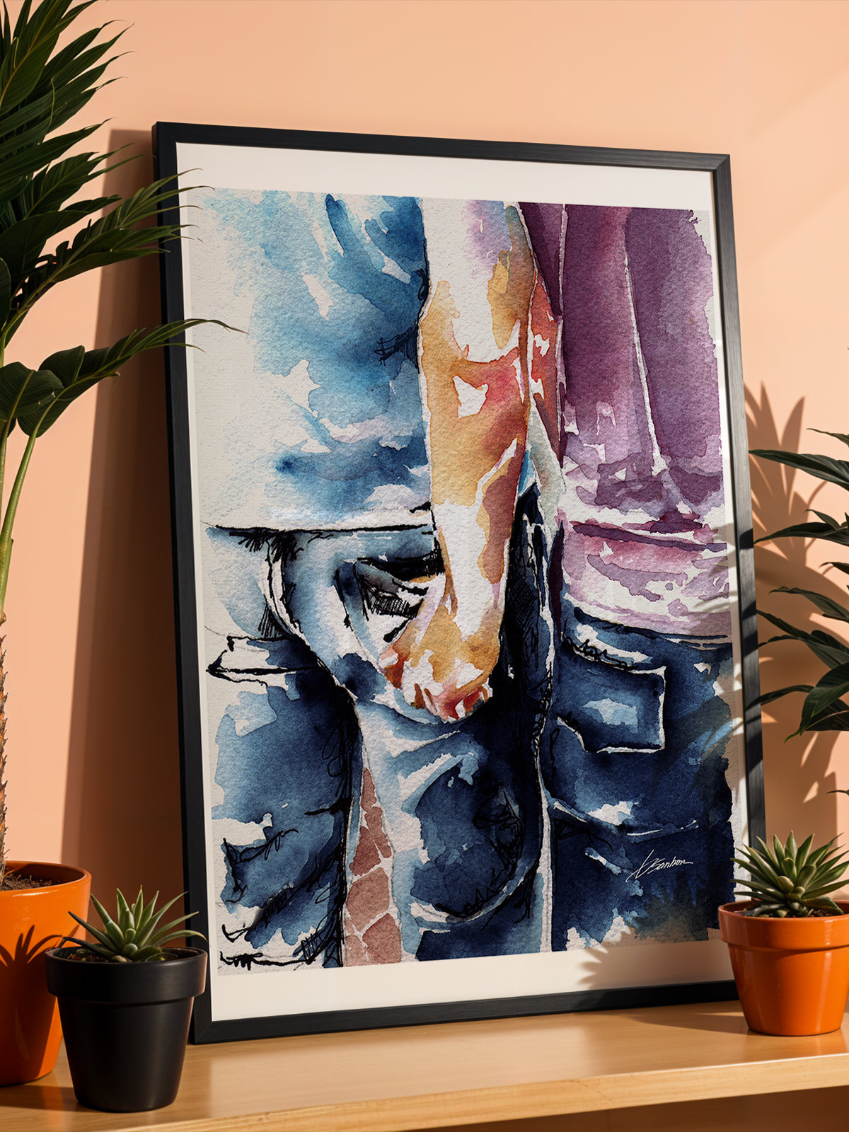 male figure art print Love at the Festival by Brenden Sanborn