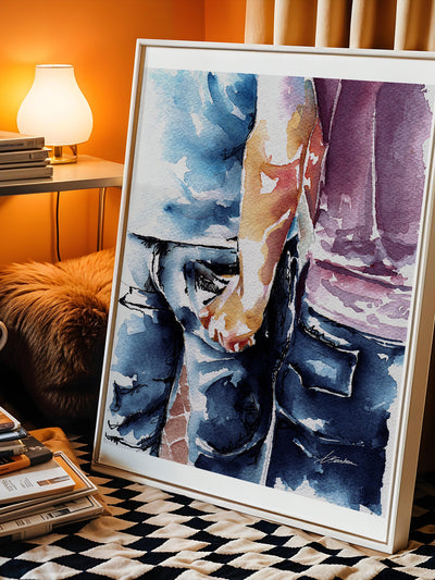 male figure art print Love at the Festival by Brenden Sanborn