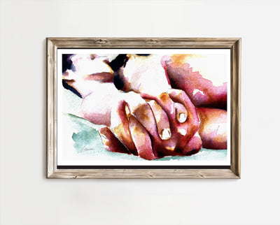 Fingers Interlaced in Love – Art Print Artist Brenden Sanborn