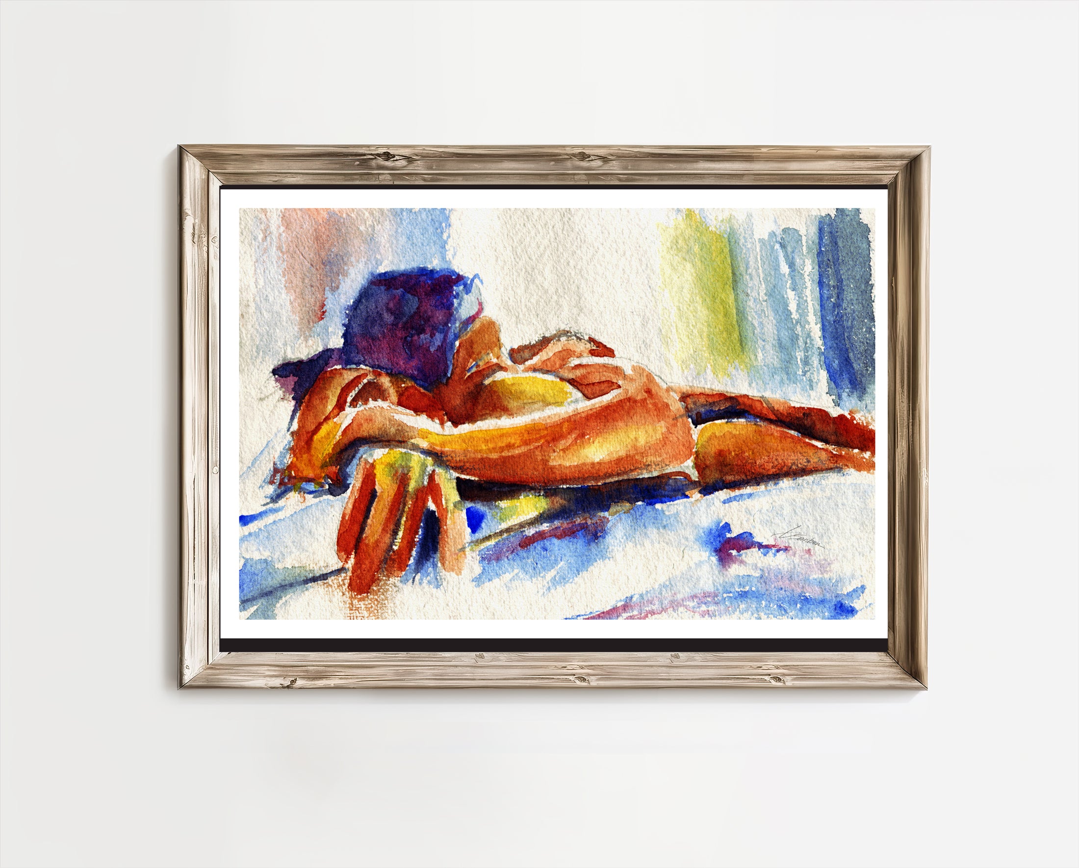 Sunlit Rest on Soft Sheets – Art Prin