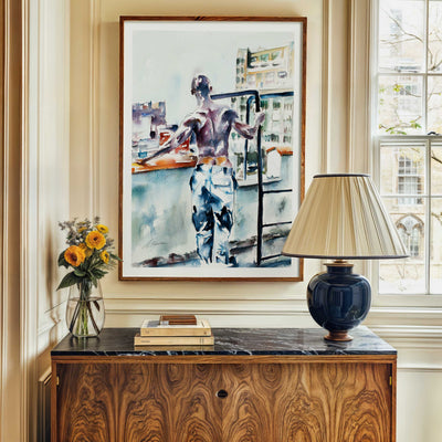 Back Muscles City View and a Hint of Booty – Art Print Artist Brenden Sanborn