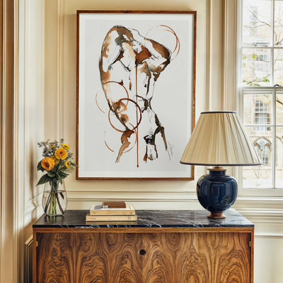 Curved Torso Wrapped in Circles - Art Print Artist Brenden Sanborn