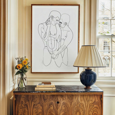 Lovers Entwined in One Line – Art Print Artist Brenden Sanborn