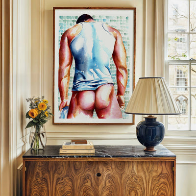 In the Locker Room After the Game - Art Print Artist Brenden Sanborn