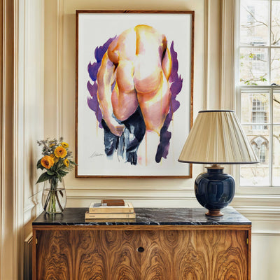 Golden Curves and Shadowed Desire – Art Print Artist Brenden Sanborn
