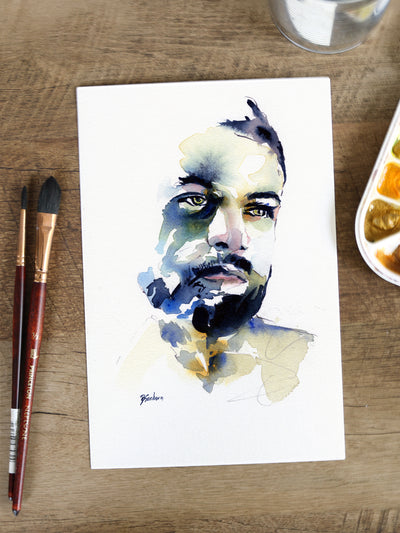 male figure art print Between Silence by Brenden Sanborn