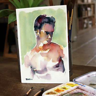 Held by the Light – 6x9" Original Watercolor Artist Brenden Sanborn