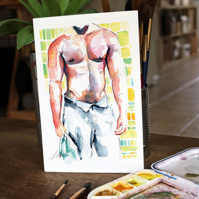 Errands and Daydreams – 5x7" Original Watercolor Artist Brenden Sanborn