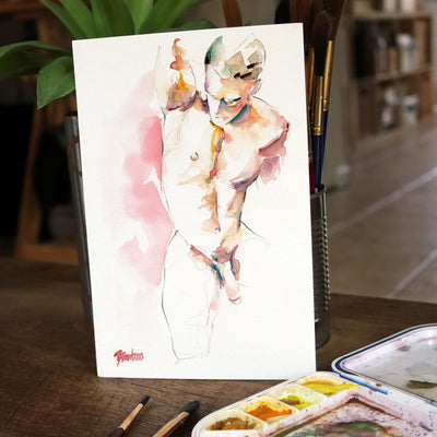 Petal Reach – 6x9" Original Watercolor Artist Brenden Sanborn