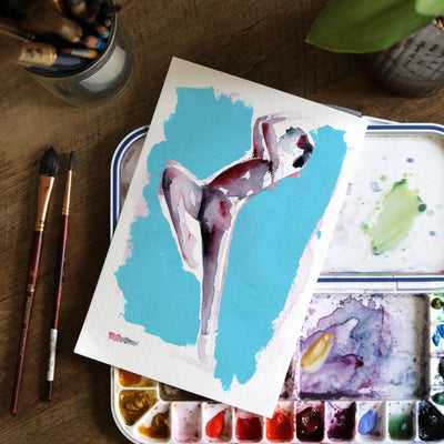 Pinned in Flight – 6x9" Original Watercolor Artist Brenden Sanborn