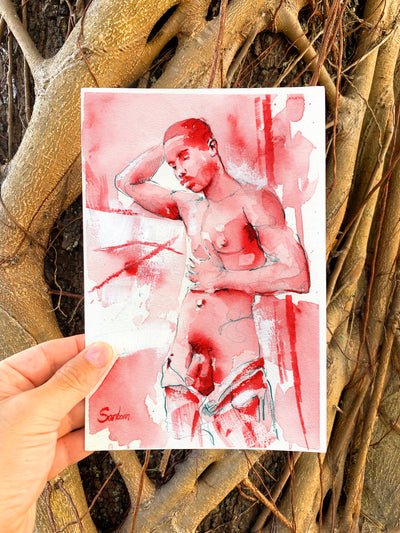 male figure art print Held in the Moment by Brenden Sanborn