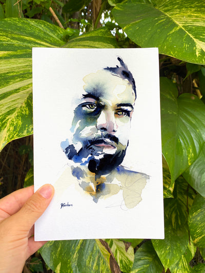 male figure art print Between Silence by Brenden Sanborn