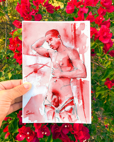 male figure art print Held in the Moment by Brenden Sanborn