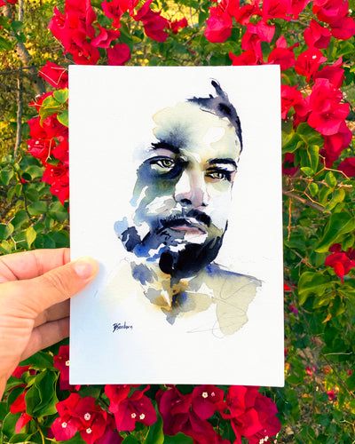 male figure art print Between Silence by Brenden Sanborn