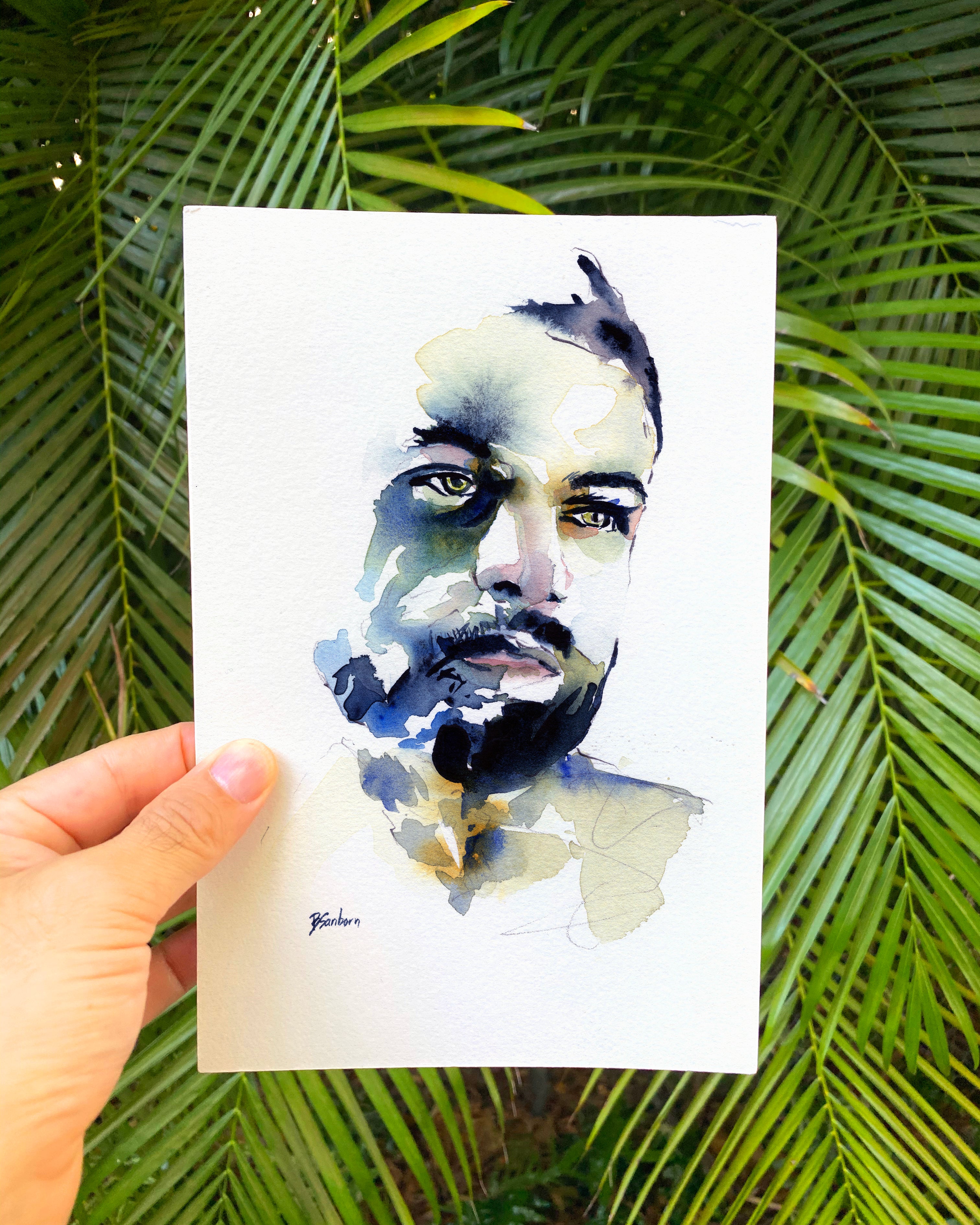 male figure art print Between Silence by Brenden Sanborn
