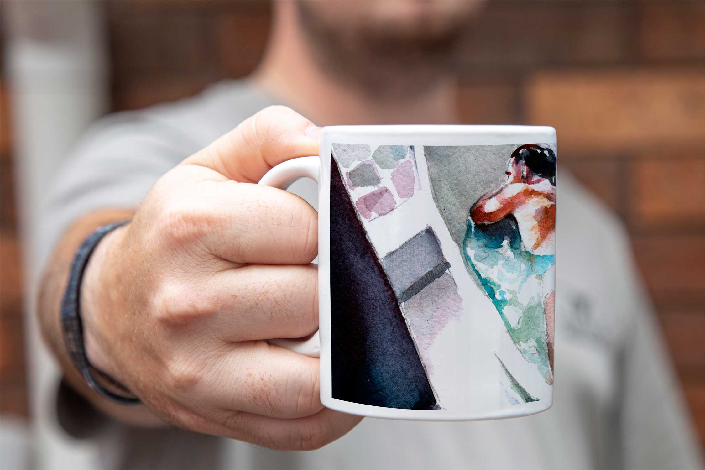 Relaxing Male Booty in the Bath – 11oz & 15oz Mugs