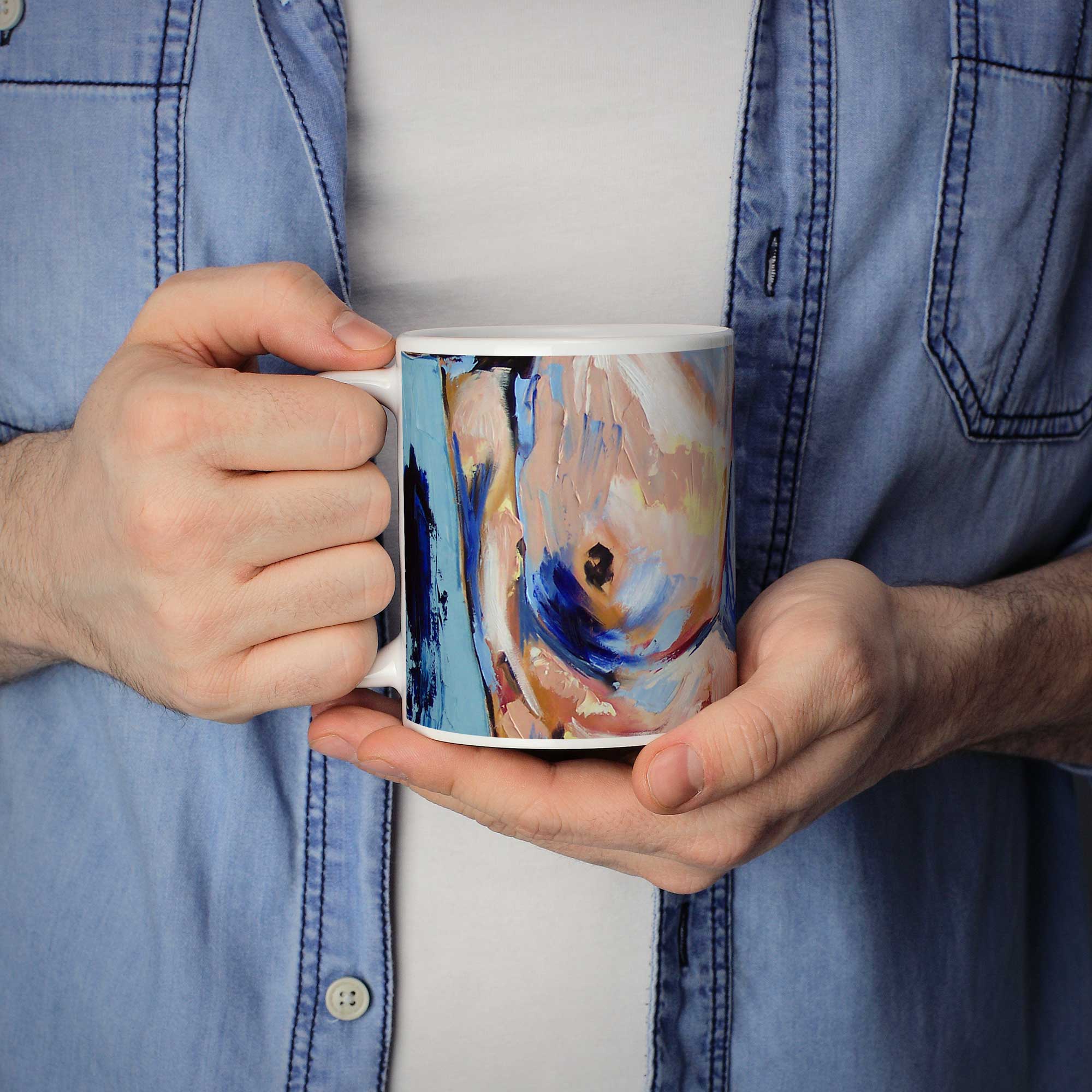 Abstract Nude Torso in Bold Strokes – 11oz & 15oz Mugs