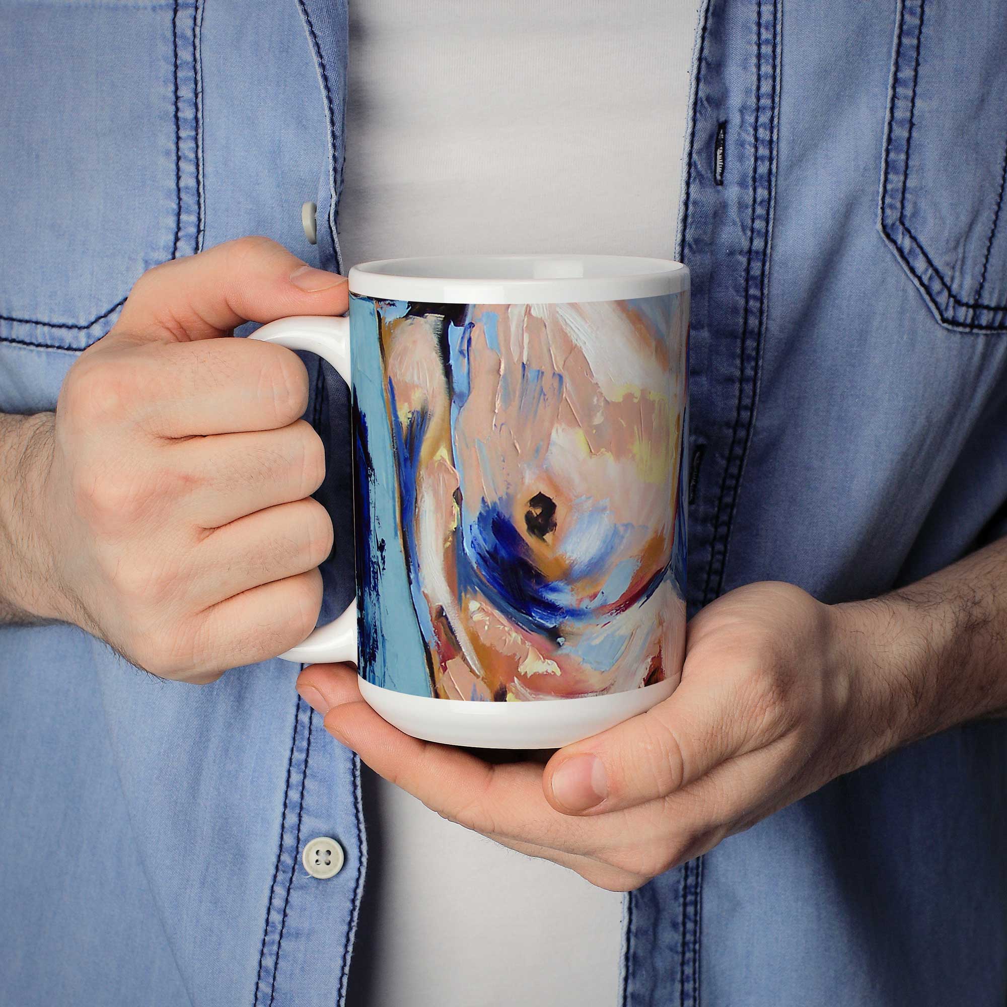 Abstract Nude Torso in Bold Strokes – 11oz & 15oz Mugs