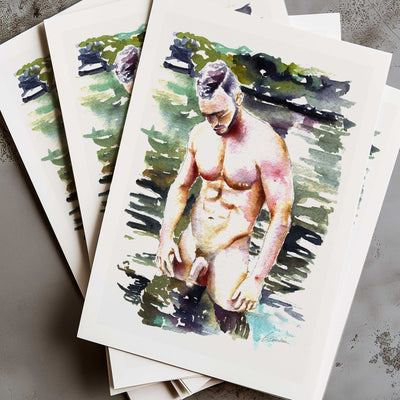 Man Standing in the Still Waters - Art Print Artist Brenden Sanborn