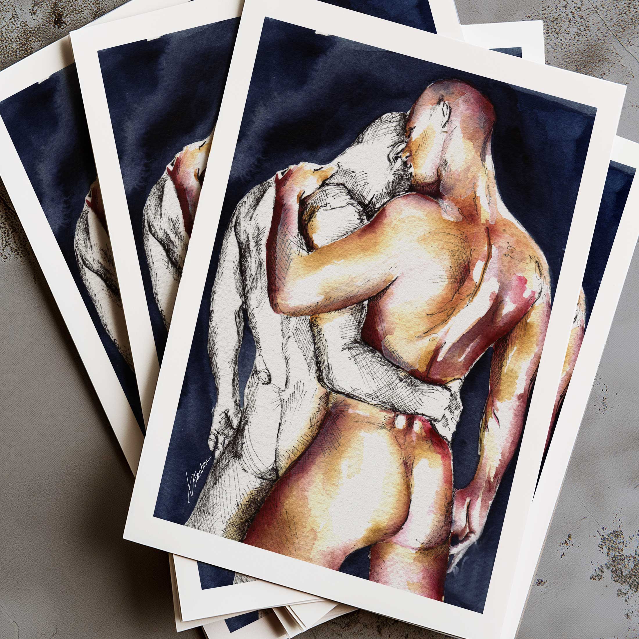 Two Lovers in Contrast – Art Print