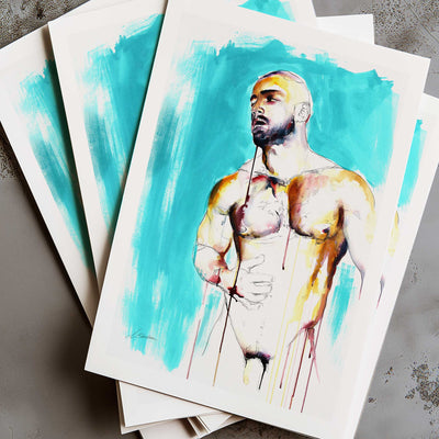 Bare Strength Muscles Carved in Light and Shadow - Art Print Artist Brenden Sanborn