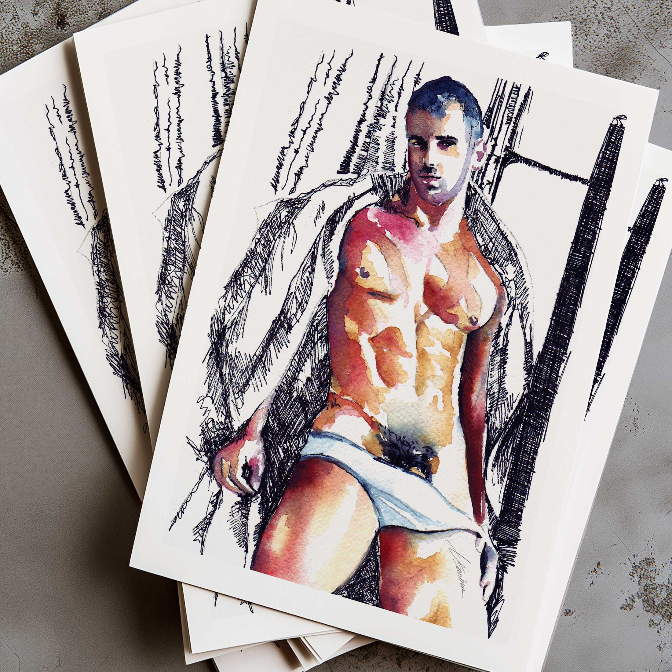 Unbuttoned and Unbothered – Art Print