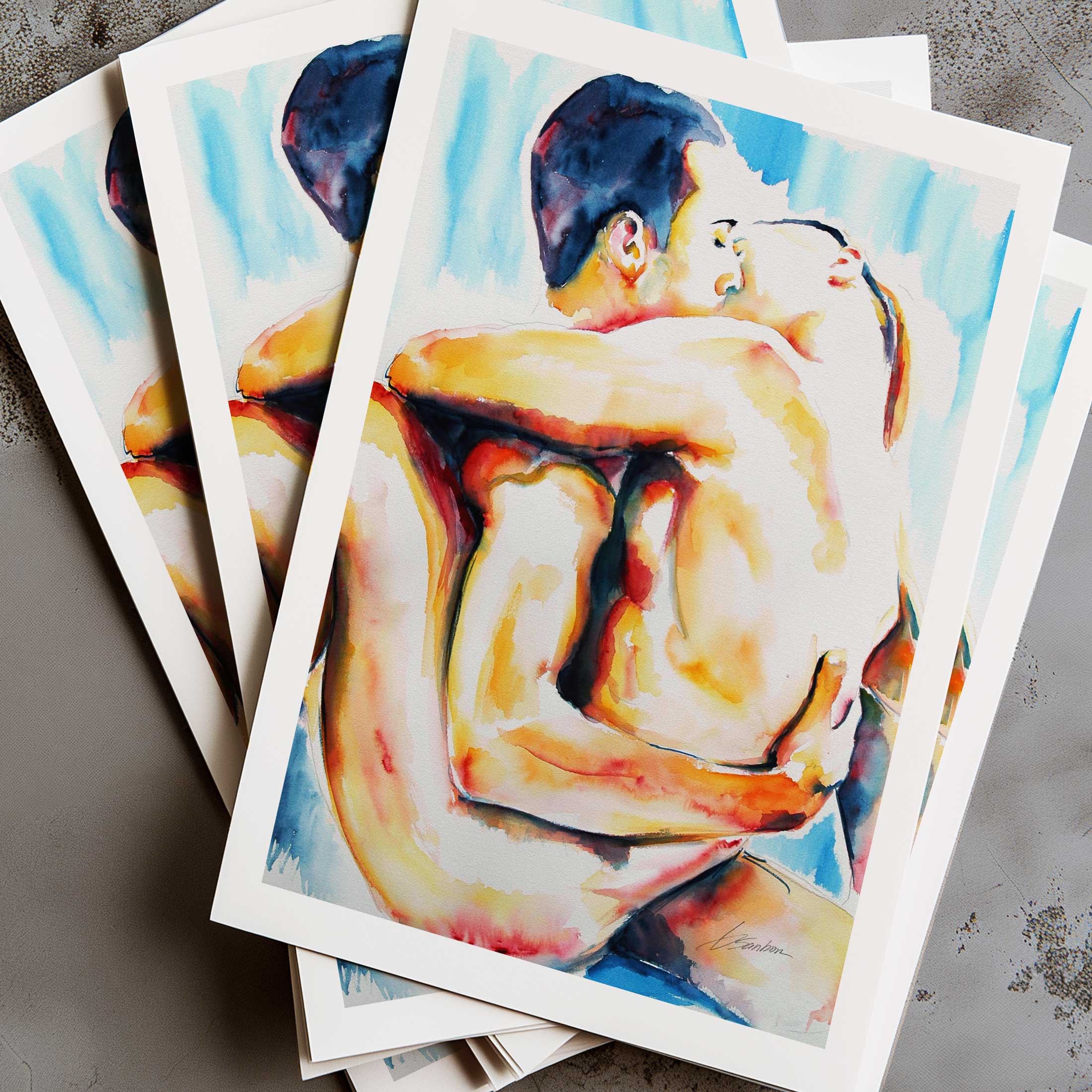 Wrapped in Passion and Warmth – Art Print